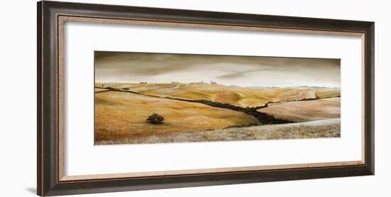 Farm on Hill, Tuscany, 2001-Trevor Neal-Framed Giclee Print