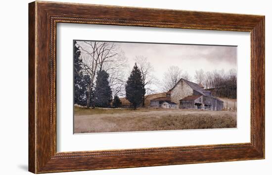 Farm on the Hill-Ray Hendershot-Framed Giclee Print