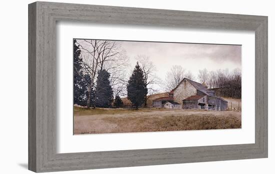 Farm on the Hill-Ray Hendershot-Framed Giclee Print