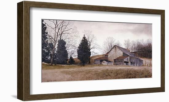 Farm on the Hill-Ray Hendershot-Framed Giclee Print