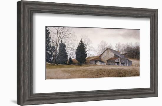 Farm on the Hill-Ray Hendershot-Framed Art Print