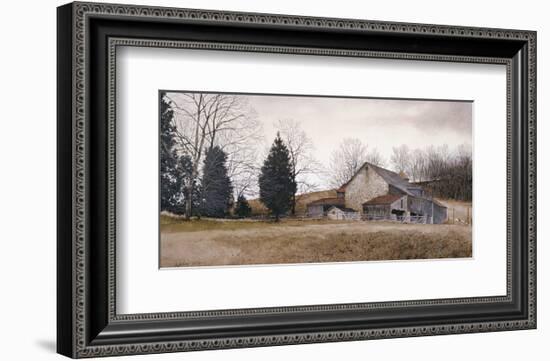 Farm on the Hill-Ray Hendershot-Framed Art Print