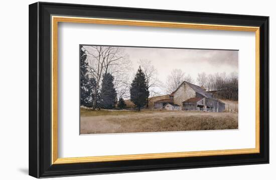 Farm on the Hill-Ray Hendershot-Framed Art Print