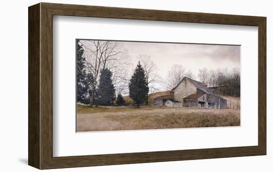 Farm on the Hill-Ray Hendershot-Framed Art Print