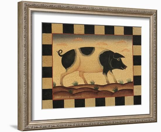 Farm Pig-Diane Pedersen-Framed Art Print