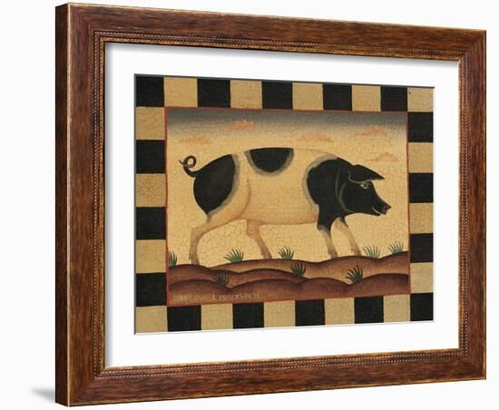 Farm Pig-Diane Pedersen-Framed Art Print