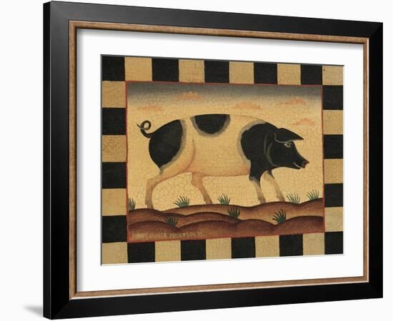 Farm Pig-Diane Pedersen-Framed Art Print