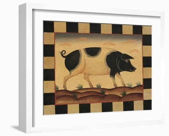 Farm Pig-Diane Pedersen-Framed Art Print