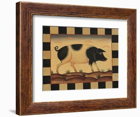 Farm Pig-Diane Pedersen-Framed Premium Giclee Print