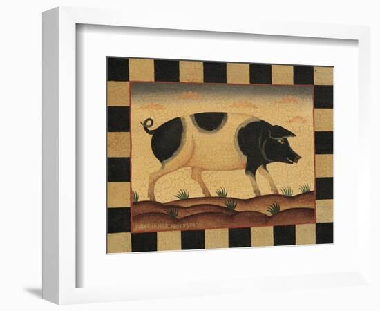 Farm Pig-Diane Pedersen-Framed Premium Giclee Print