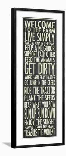 Farm Rules-Erin Clark-Framed Giclee Print