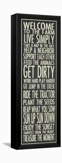 Farm Rules-Erin Clark-Framed Premier Image Canvas