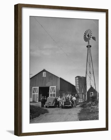 Farm Scenes of Farm Life in the Midwest-null-Framed Photographic Print