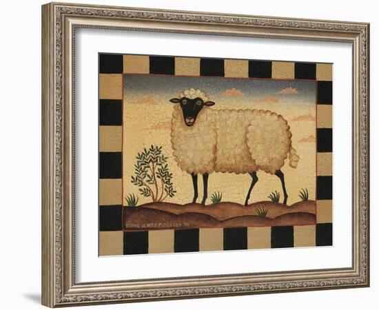 Farm Sheep-Diane Pedersen-Framed Art Print