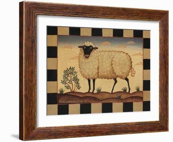 Farm Sheep-Diane Pedersen-Framed Art Print