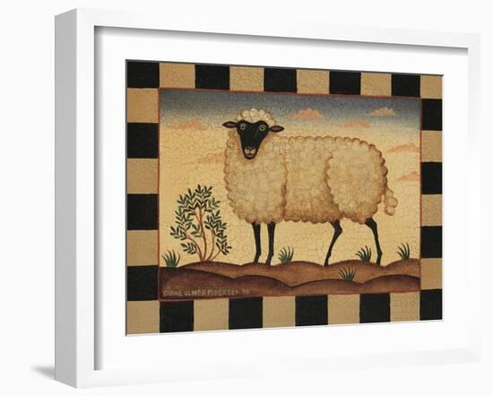 Farm Sheep-Diane Pedersen-Framed Art Print