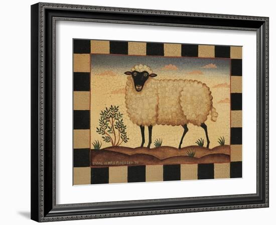 Farm Sheep-Diane Pedersen-Framed Art Print