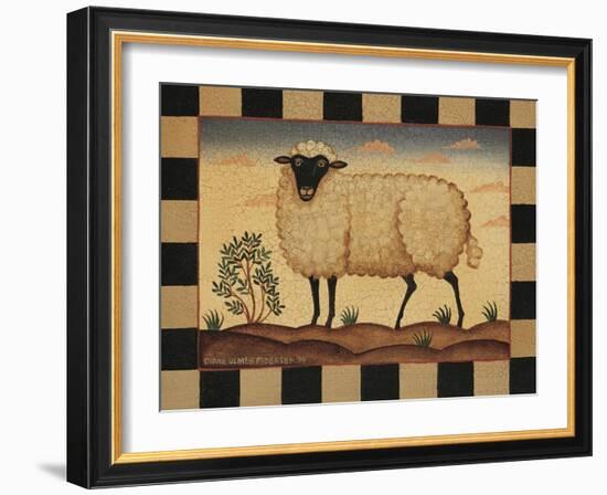 Farm Sheep-Diane Pedersen-Framed Art Print