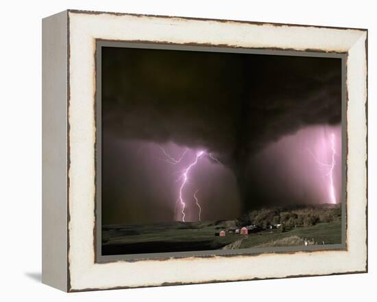 Farm Threatened by Tornado-Jim Zuckerman-Framed Premier Image Canvas