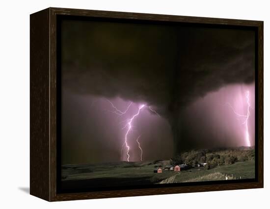 Farm Threatened by Tornado-Jim Zuckerman-Framed Premier Image Canvas