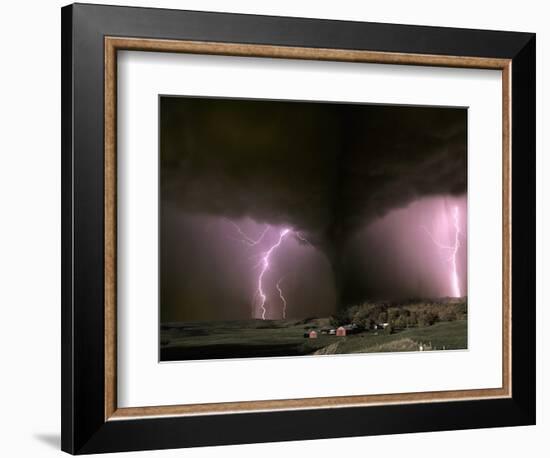 Farm Threatened by Tornado-Jim Zuckerman-Framed Photographic Print