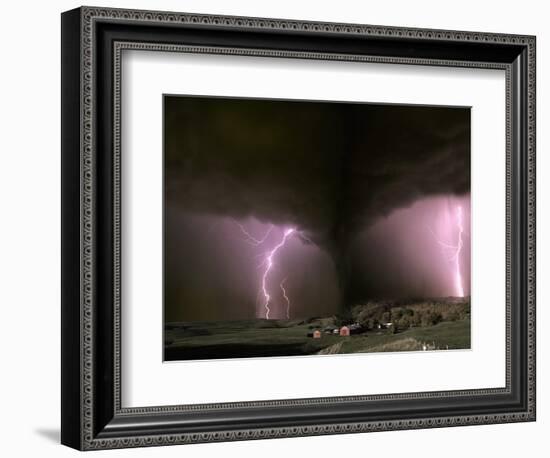 Farm Threatened by Tornado-Jim Zuckerman-Framed Photographic Print