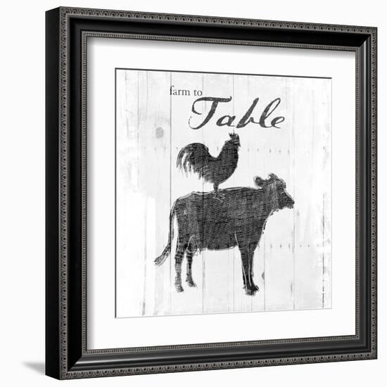 Farm to Chicken & Cow-OnRei-Framed Art Print