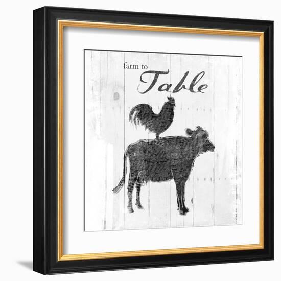 Farm to Chicken & Cow-OnRei-Framed Art Print