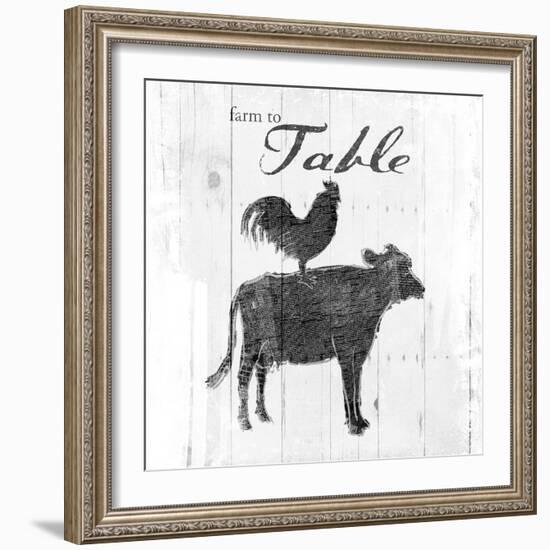 Farm to Chicken & Cow-OnRei-Framed Art Print