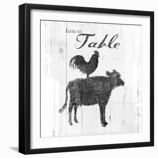 Farm to Chicken & Cow-OnRei-Framed Art Print