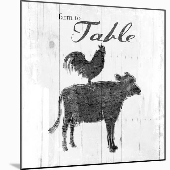 Farm to Chicken & Cow-OnRei-Mounted Art Print