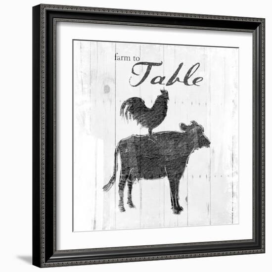 Farm to Chicken & Cow-OnRei-Framed Art Print