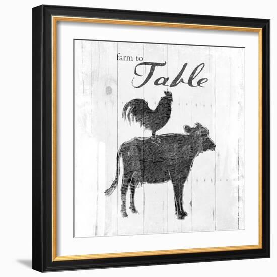 Farm to Chicken & Cow-OnRei-Framed Art Print