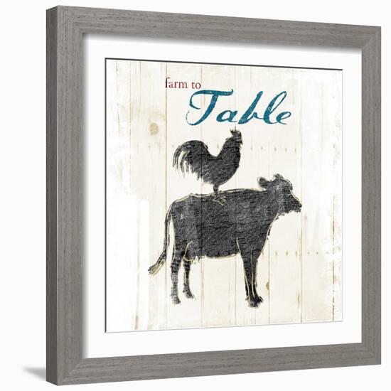 Farm To Chicken Cow-OnRei-Framed Premium Giclee Print