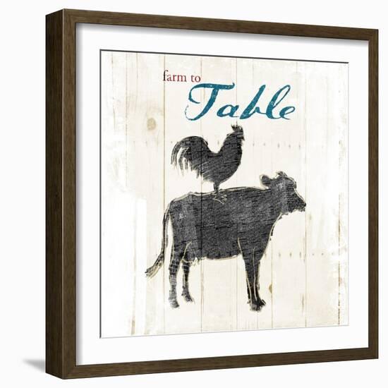 Farm To Chicken Cow-OnRei-Framed Premium Giclee Print