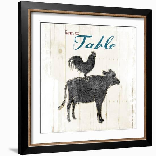 Farm To Chicken Cow-OnRei-Framed Premium Giclee Print