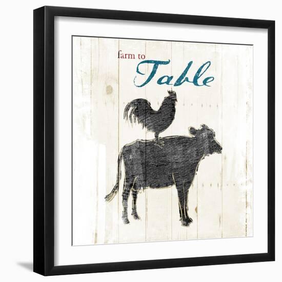 Farm To Chicken Cow-OnRei-Framed Premium Giclee Print