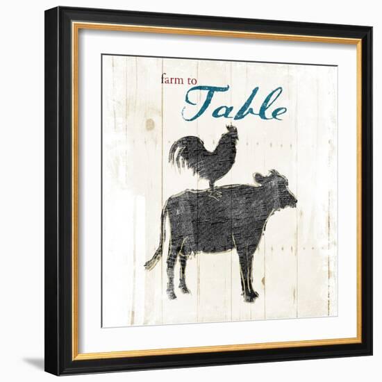 Farm To Chicken Cow-OnRei-Framed Premium Giclee Print