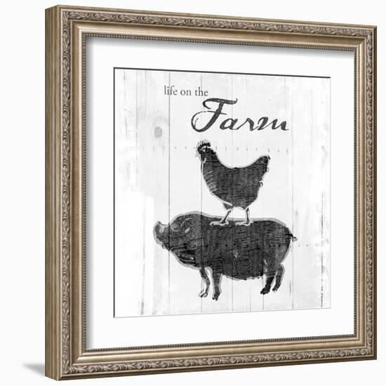 Farm to Chicken & Pig-OnRei-Framed Art Print