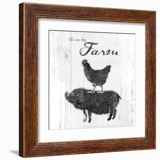 Farm to Chicken & Pig-OnRei-Framed Art Print