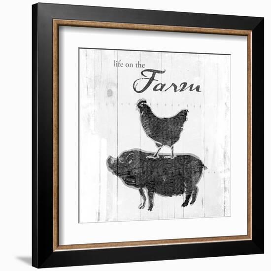 Farm to Chicken & Pig-OnRei-Framed Art Print