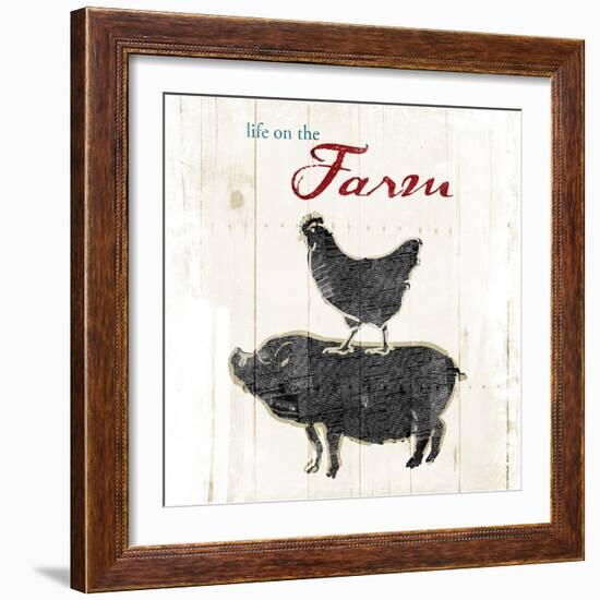 Farm To Chicken Pig-OnRei-Framed Art Print