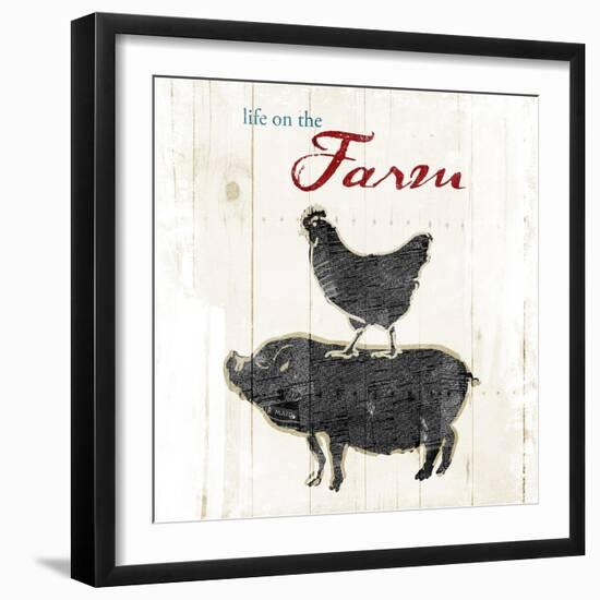 Farm To Chicken Pig-OnRei-Framed Art Print