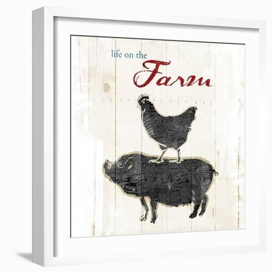 Farm To Chicken Pig-OnRei-Framed Art Print