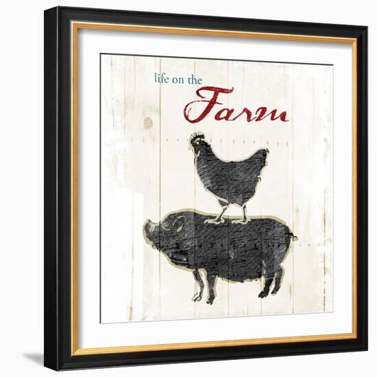 Farm To Chicken Pig-OnRei-Framed Art Print