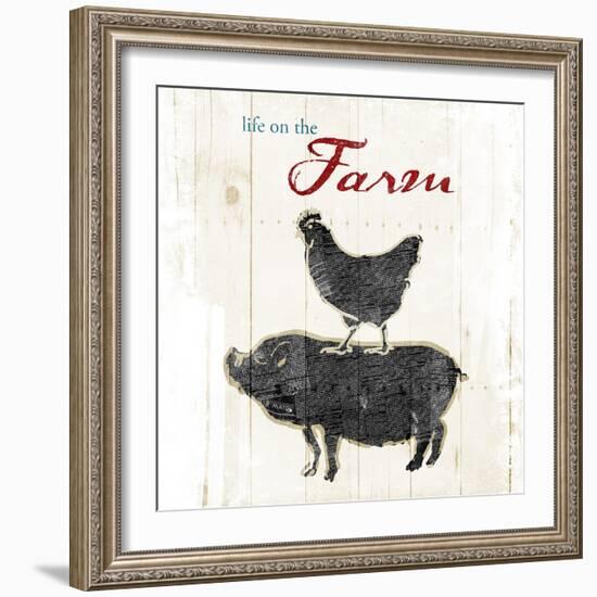 Farm To Chicken Pig-OnRei-Framed Premium Giclee Print