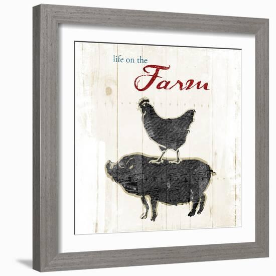 Farm To Chicken Pig-OnRei-Framed Premium Giclee Print