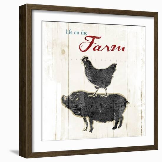 Farm To Chicken Pig-OnRei-Framed Premium Giclee Print