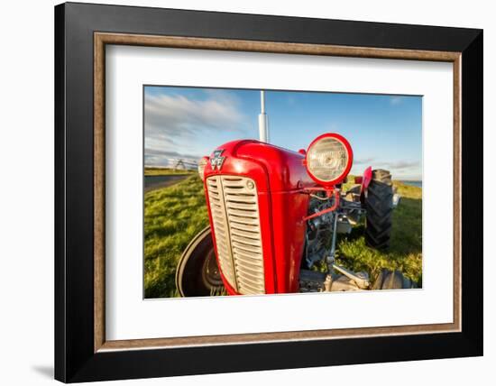 Farm Tractor, Flatey Island, Borgarfjordur, Iceland-null-Framed Photographic Print