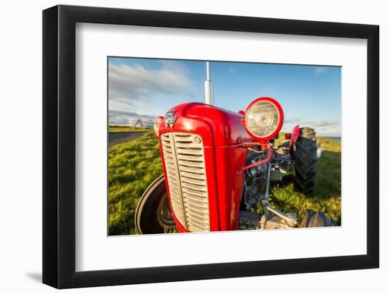 Farm Tractor, Flatey Island, Borgarfjordur, Iceland--Framed Photographic Print